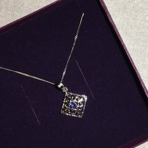 Sterling Silver 0.15Cts Genuine Tanzanite Pendant
